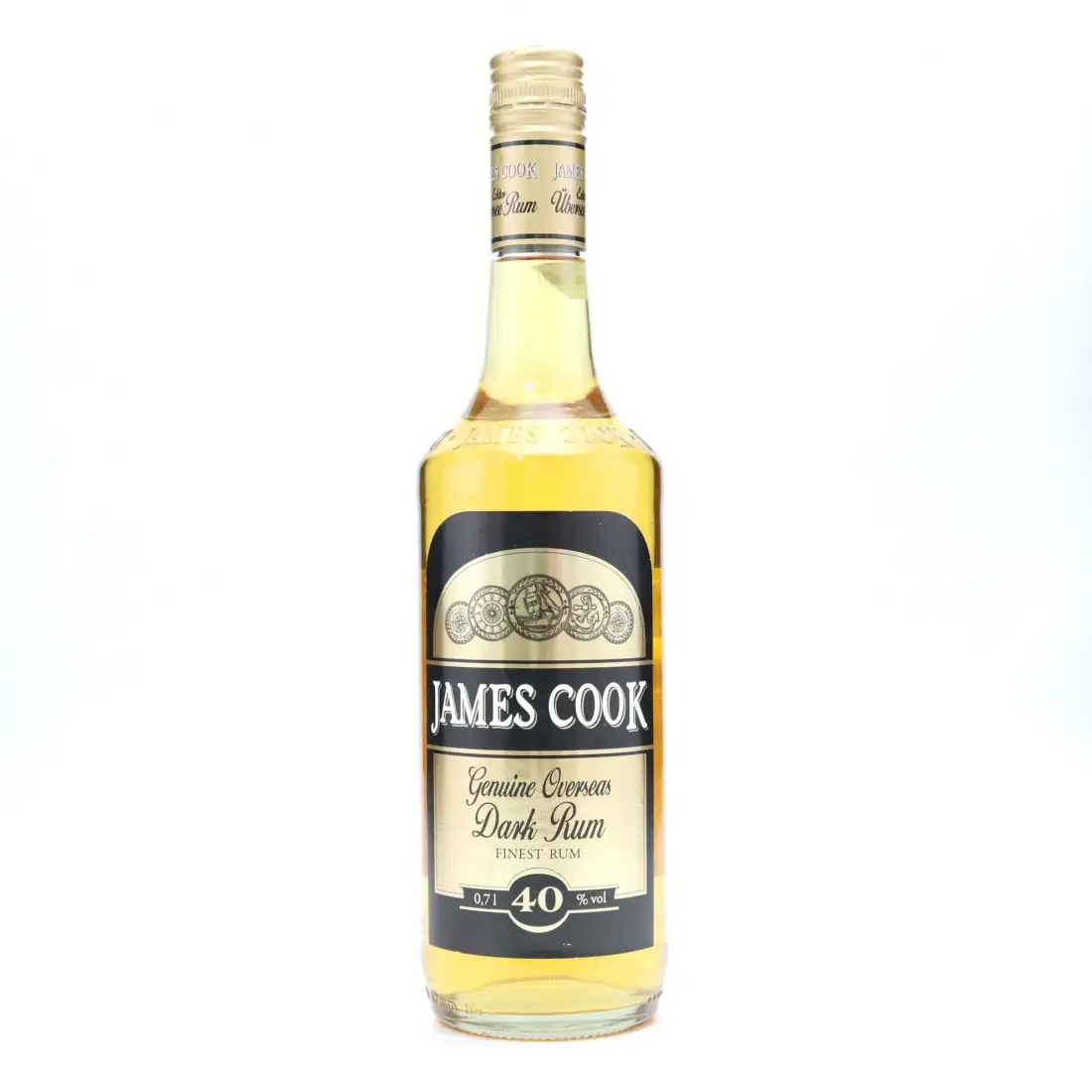 Bottle of James Cook Genuine Overseas Dark Rum