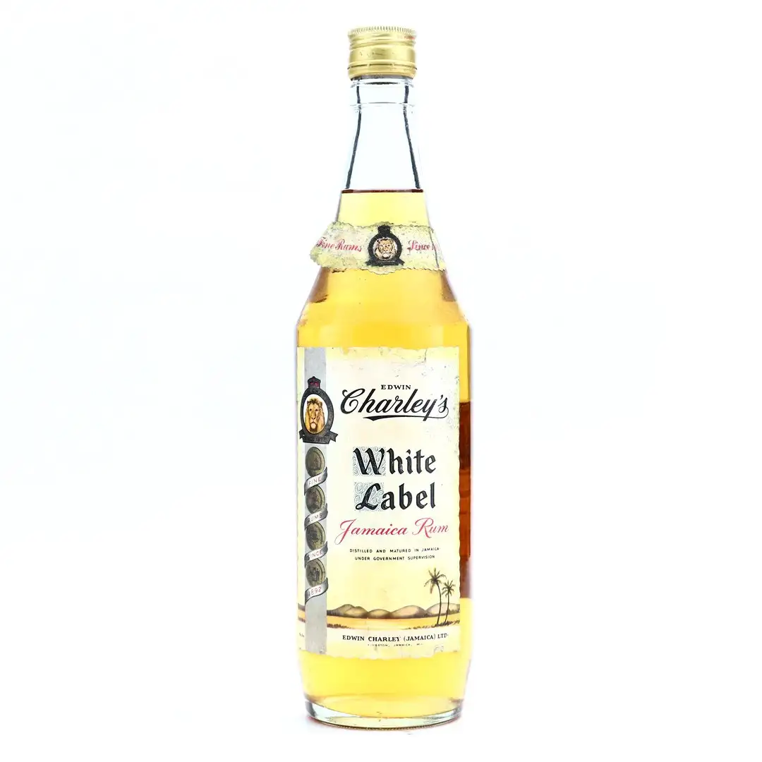 Bottle of J. Wray & Nephew LTD. Edwin Charley White Label 1970s