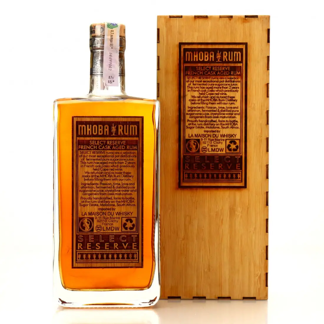 Hochauflösendes Bild von MHOBA Select Reserve French Cask Rum 2019