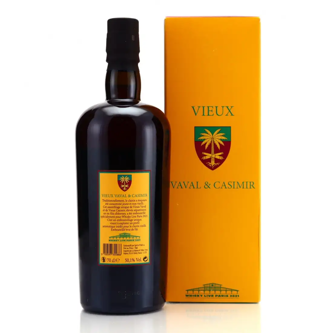 Hochauflösendes Bild von Velier Arawaks &amp; Casimir Clairin Vieux Vaval &amp; Casimir (Whisky Live Paris 2021) 2017