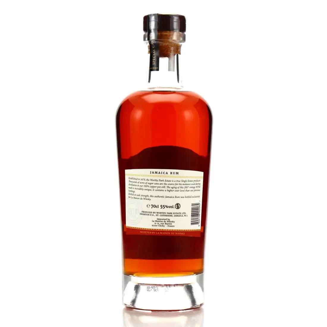 Hochauflösendes Bild von Worthy Park Single Cask (LMDW) WPM 2007