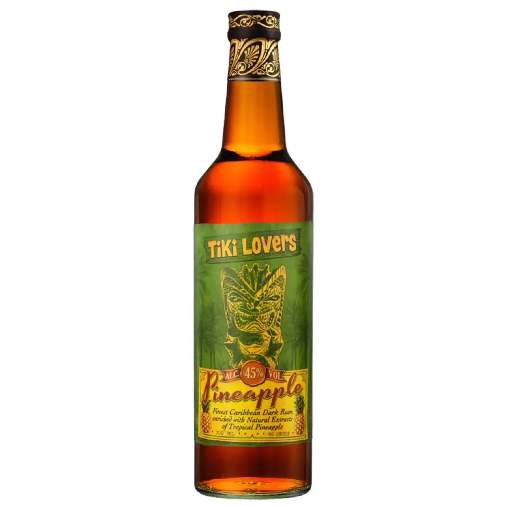 Bottle of Tiki Lovers Hampden & Worthy Park & Foursquare Pineapple