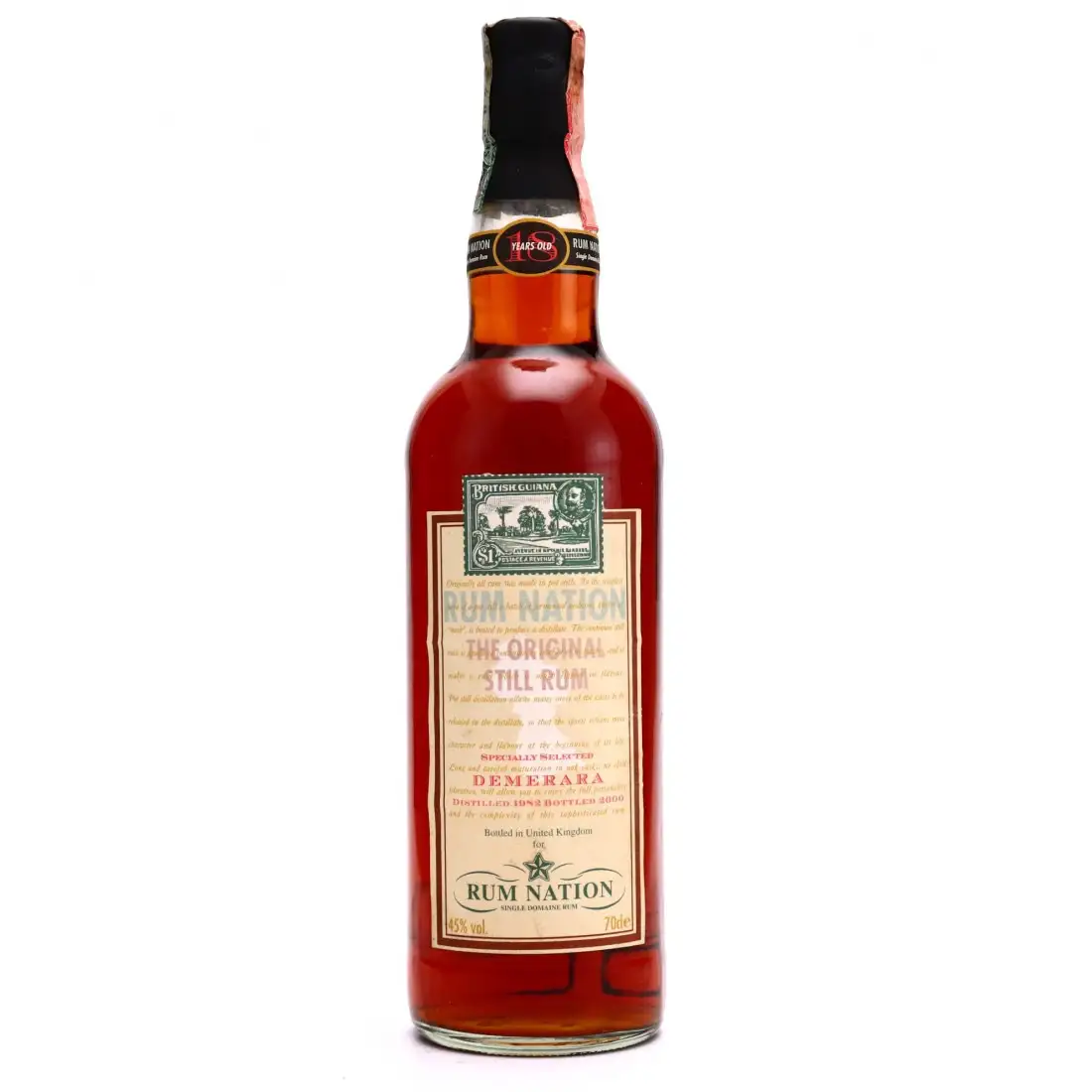 Bottle of Rum Nation Demerara The Original Still Rum 1982