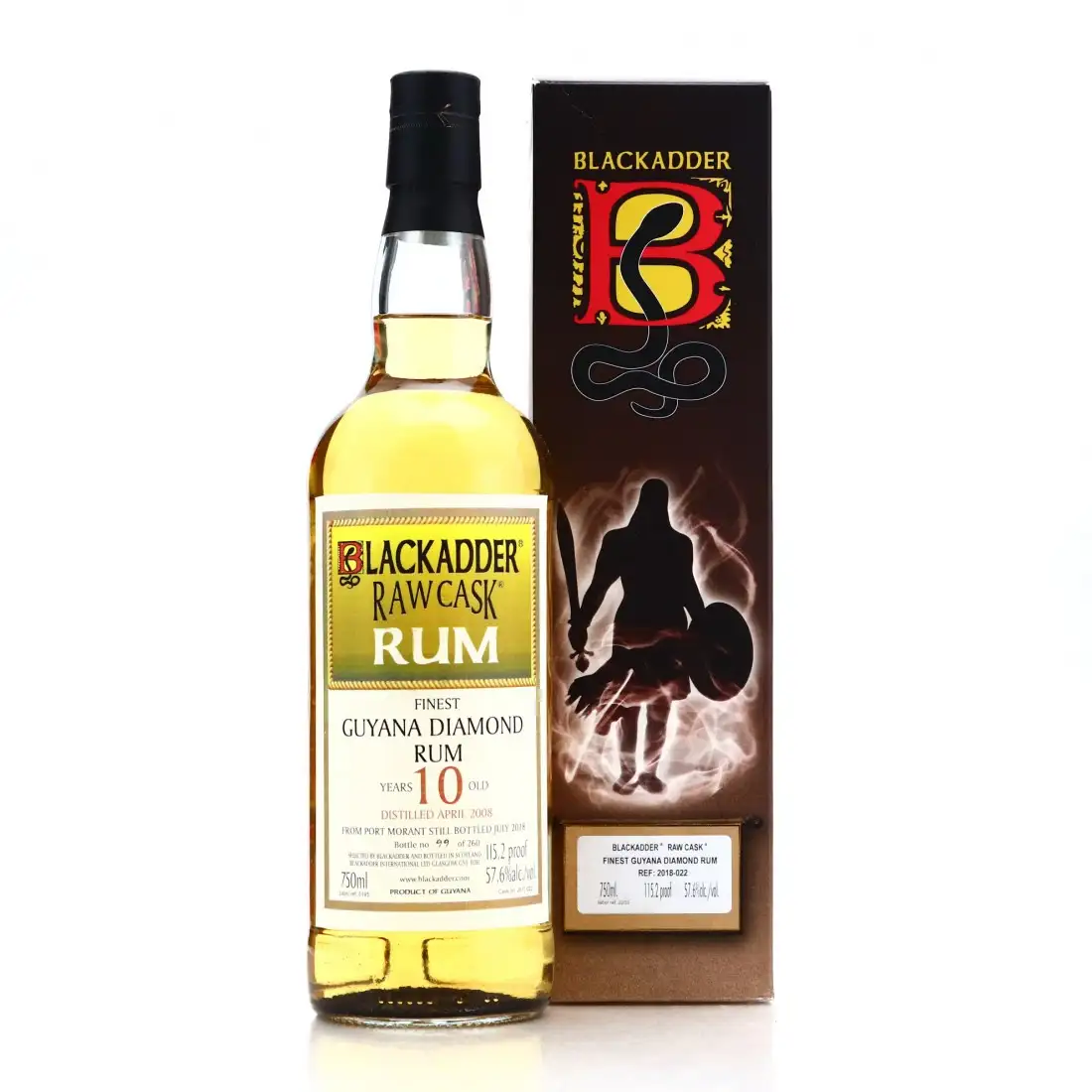 Bottle of Blackadder Diamond Raw Cask Finest Guyana Diamond 2003