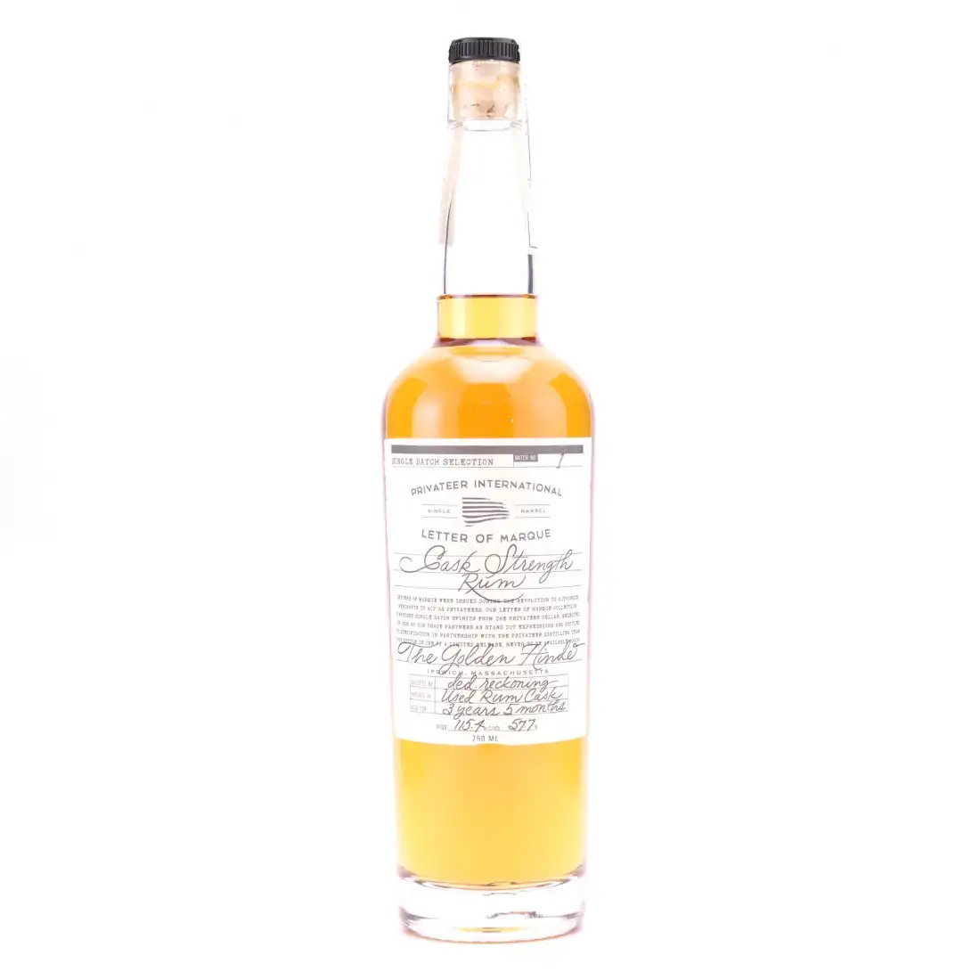 Bottle of Privateer Letter of Marque #1 Cask Strength / The Golden Hinde