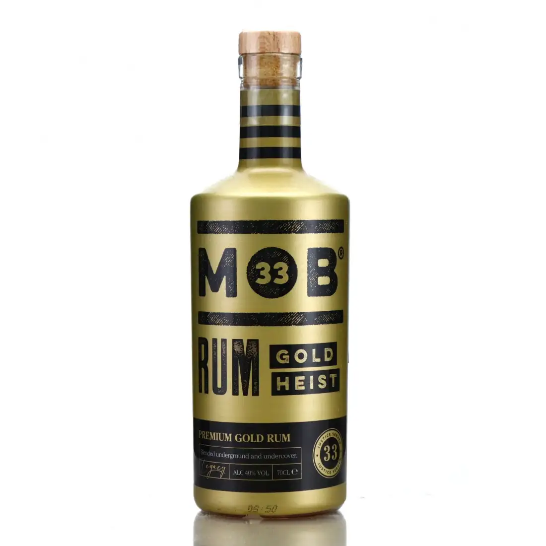 Bottle of Legacy Brands MOB33 Gold Heist