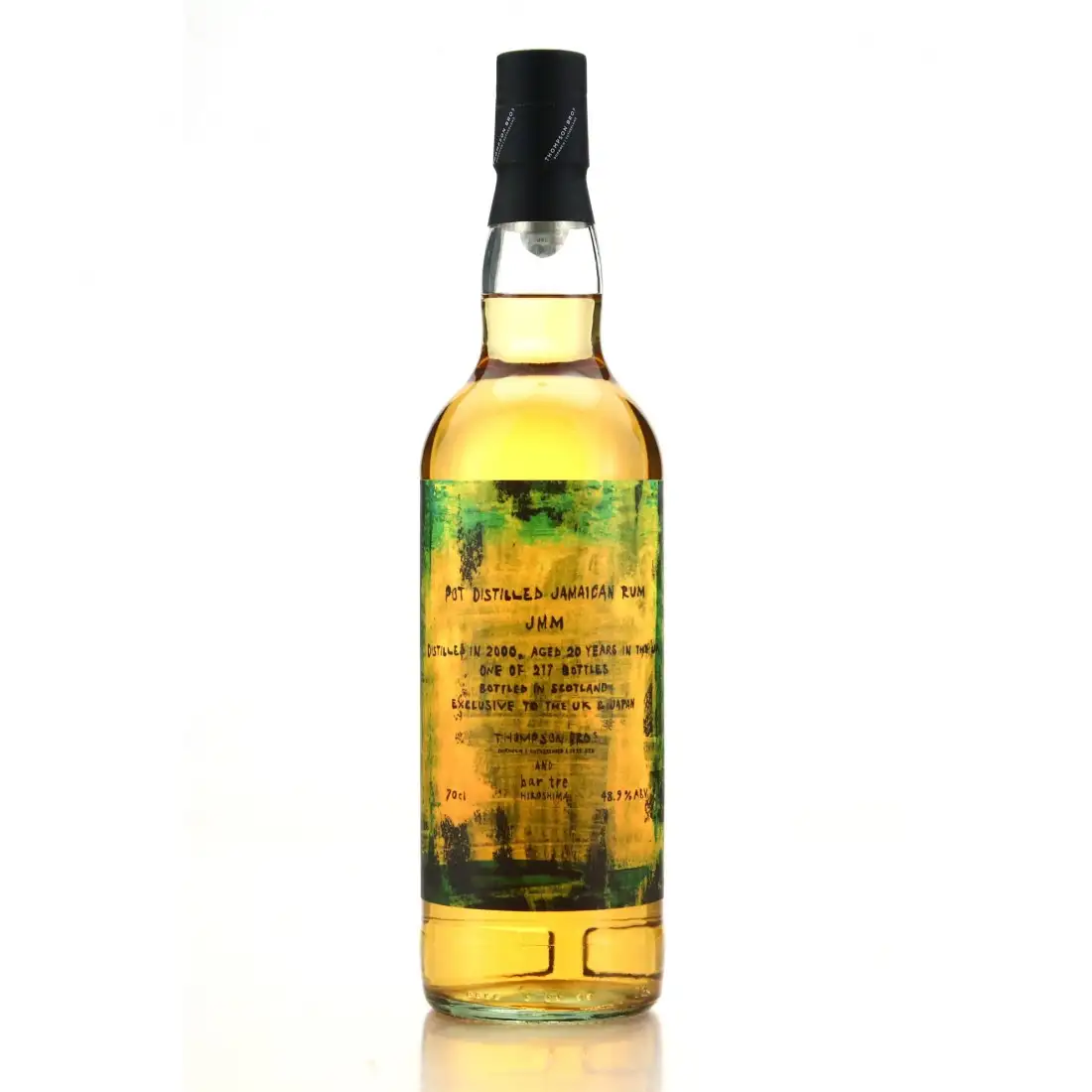 Bottle of Thompson Bros. Clarendon Pot Distilled Jamaican Rum (Bar Tre) JMM 2000