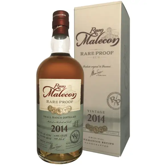Bottle of Malecon Rare Proof Vintage 2014