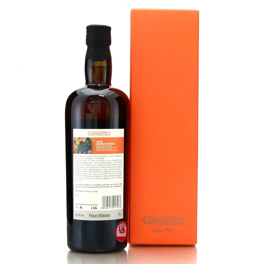 Hochauflösendes Bild von Samaroli Foursquare Barbados Rum (Astrum UK) 2001