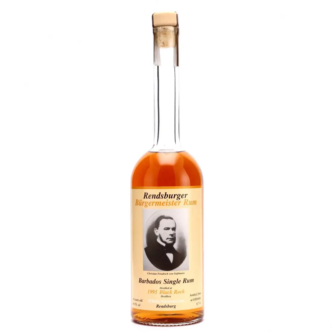 Bottle of Rendsburger Barbados Single Rum 1995