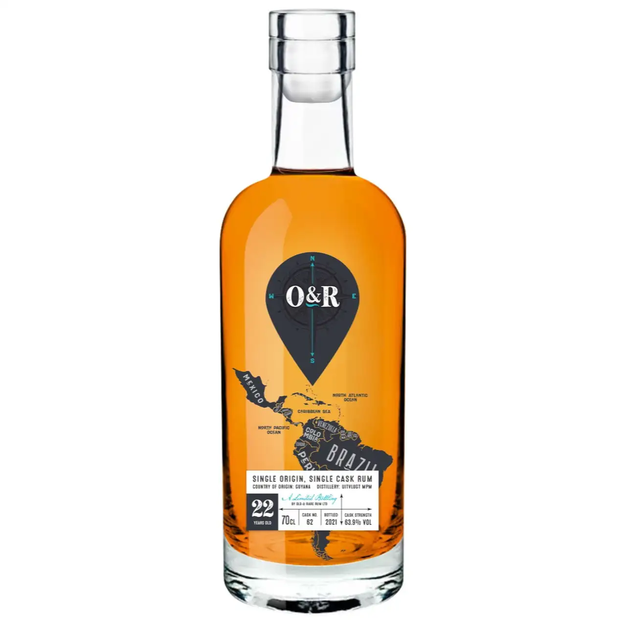 Bottle of Old and Rare Rum LTD Uitvlugt O&R Single Origin, Single Cask Rum MPM 1999