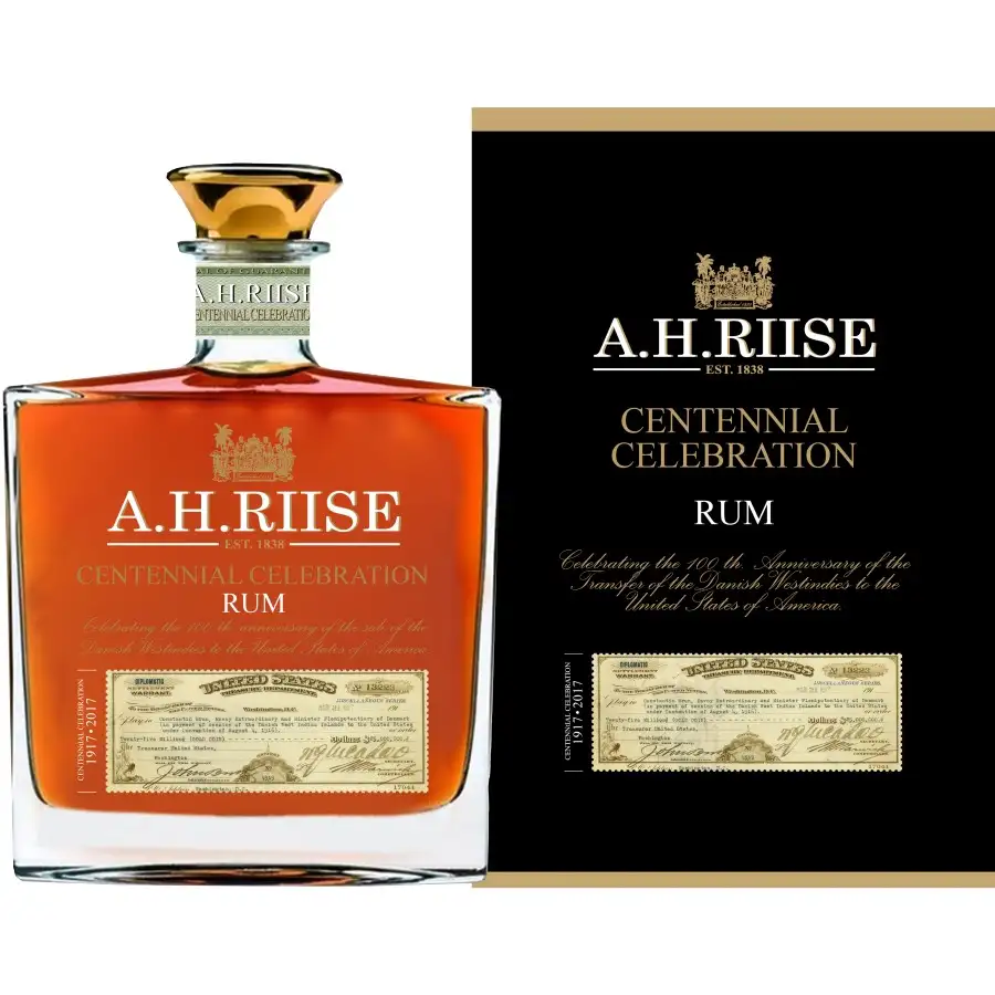 Bottle of A.H. Riise Centennial Celebration Rum