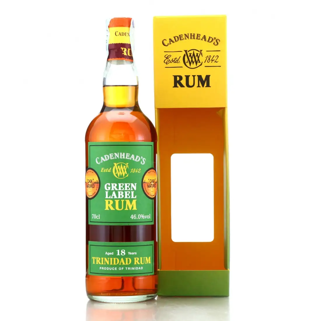 Bottle of Cadenhead‘s T.D.L Green Label Trinidad Rum 2003