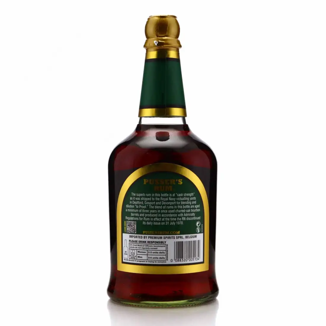 Hochauflösendes Bild von Pusser‘s Rum Green Label Overproof Select Aged 151 (Green Label)