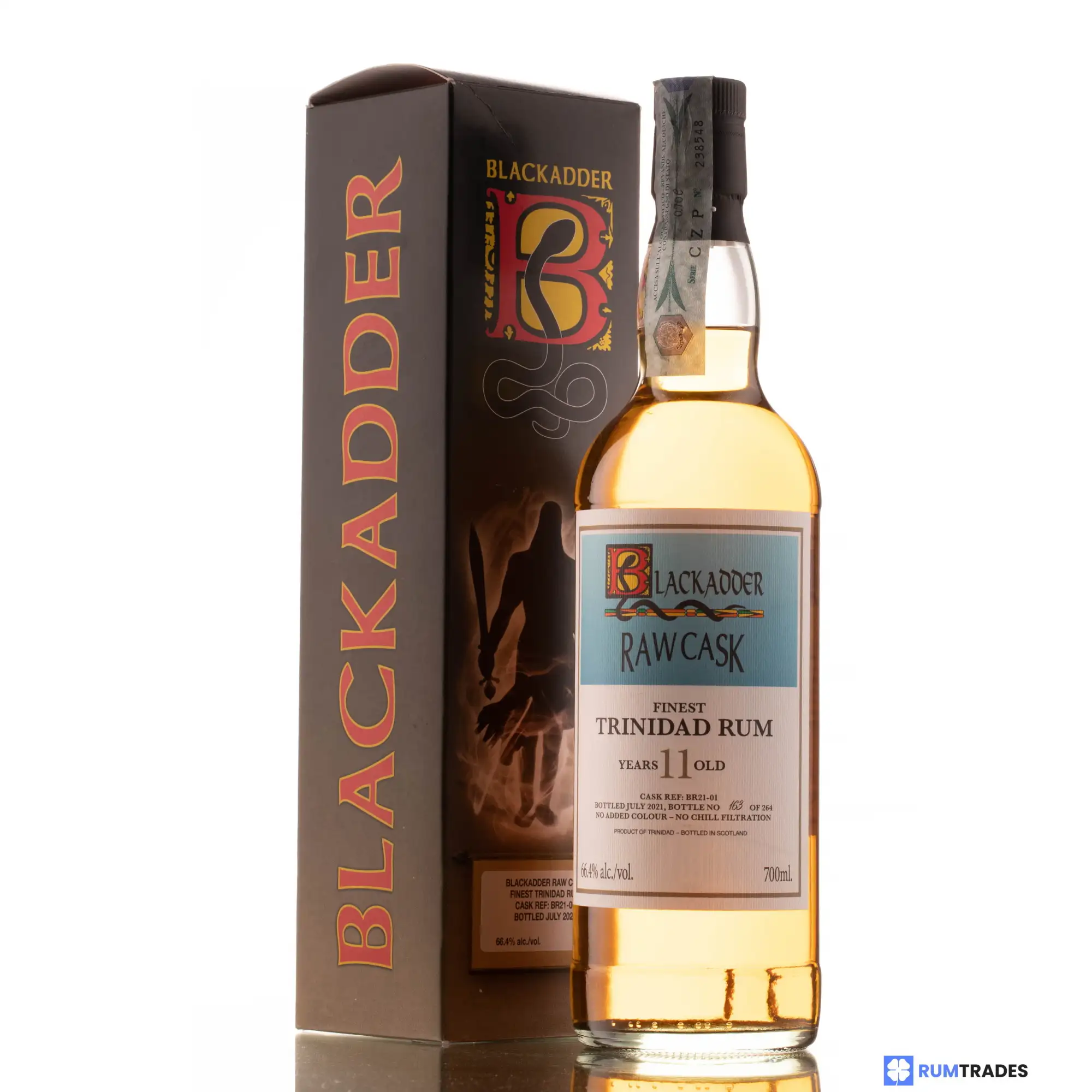 Bottle of Blackadder Ten Cane Raw Cask Rum 2010