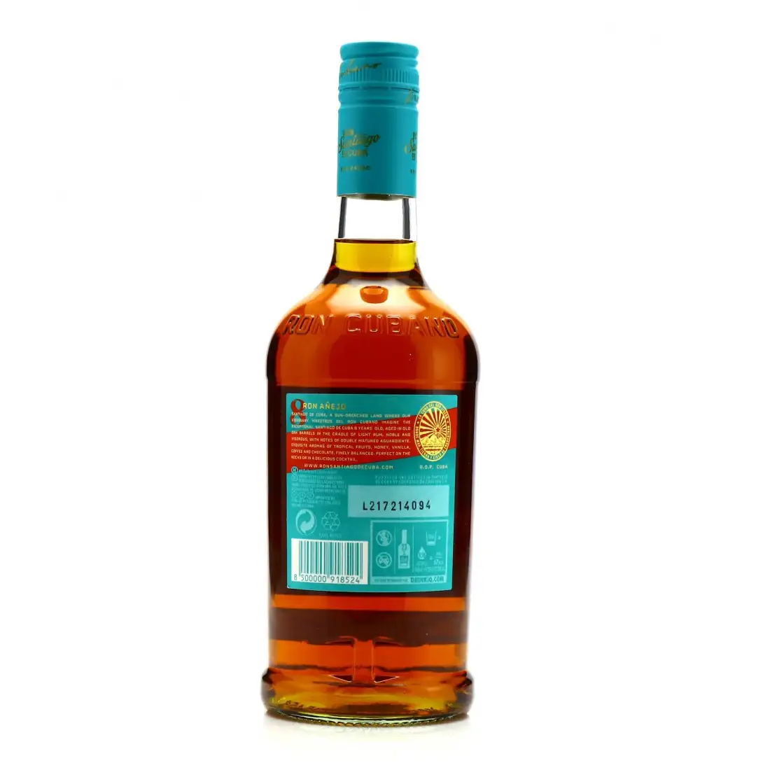 Hochauflösendes Bild von Santiago de Cuba Ron Añejo 8 Años