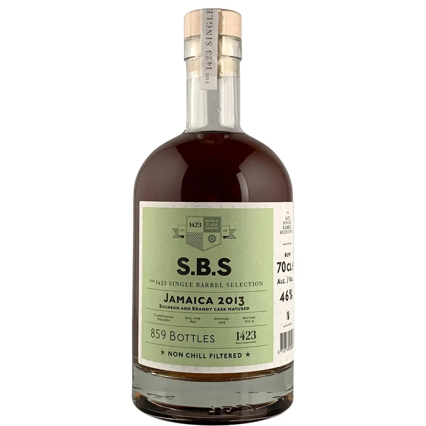 Bottle of S.B.S Jamaica 2014 Bourbon and Brandy Matured 2013