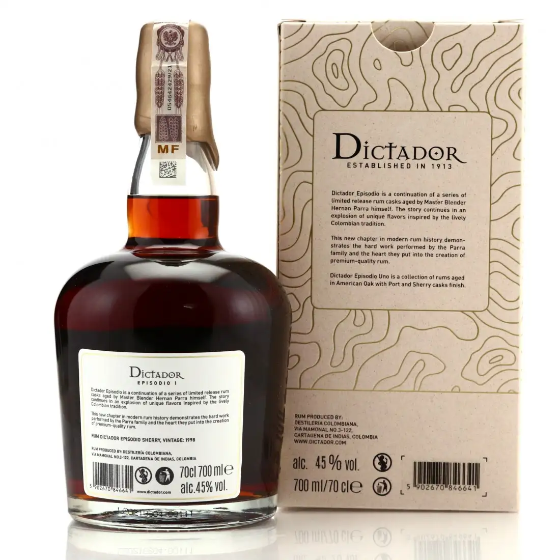 Hochauflösendes Bild von Dictador Episodio 1 Sherry Cask 1998