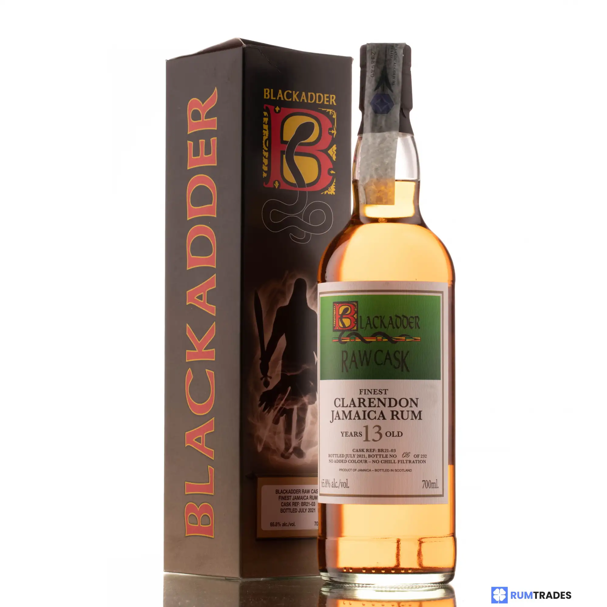 Bottle of Blackadder Clarendon Raw Cask Rum Jamaica Rum MMV 2007