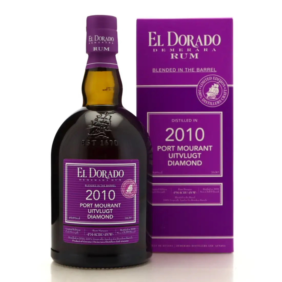 Bottle of Port Mourant & Uitvlugt & Diamond El Dorado Blended In The Barrel PM ICBU SVW 2010