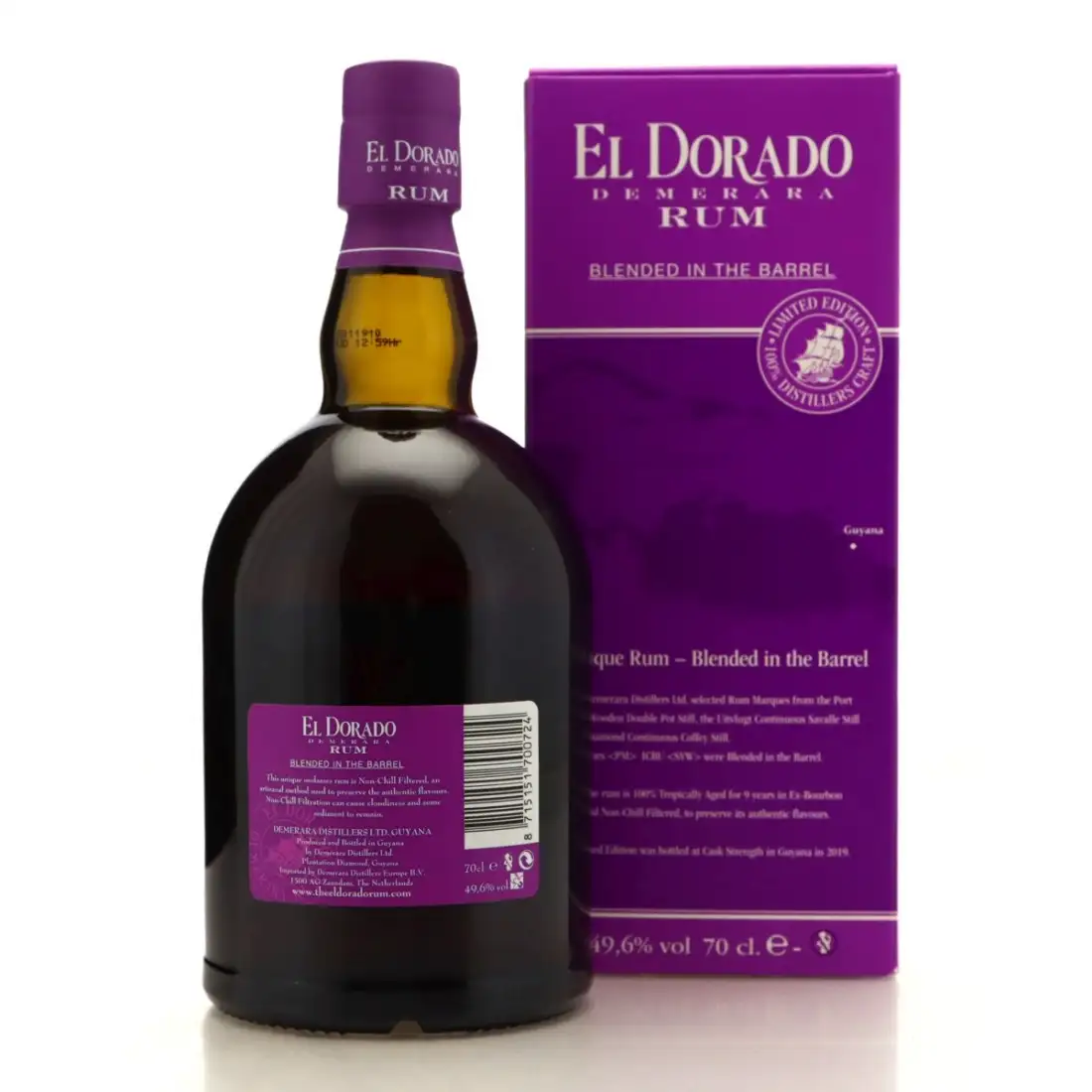 Hochauflösendes Bild von Port Mourant &amp; Uitvlugt &amp; Diamond El Dorado Blended In The Barrel PM ICBU SVW 2010