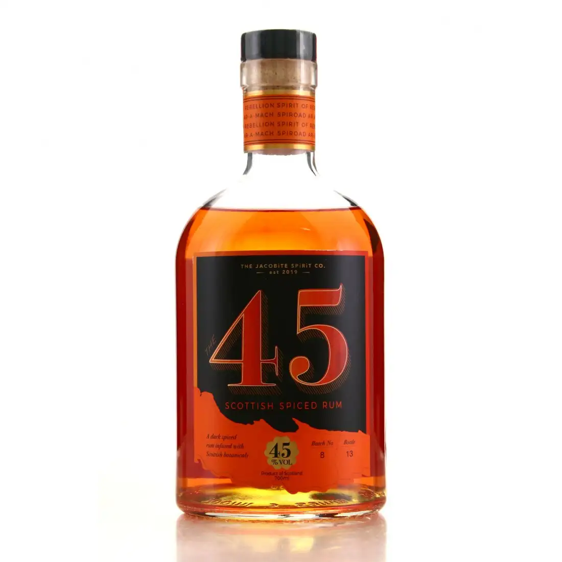 Hochauflösendes Bild von The Jacobite Spirit Co The 45 Scottish Spiced Rum 2020