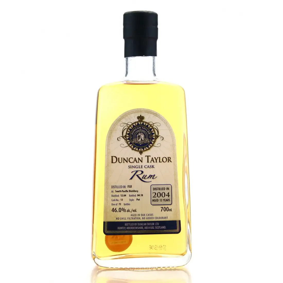 Bottle of Duncan Taylor South Pacific Single Cask Rum 2004
