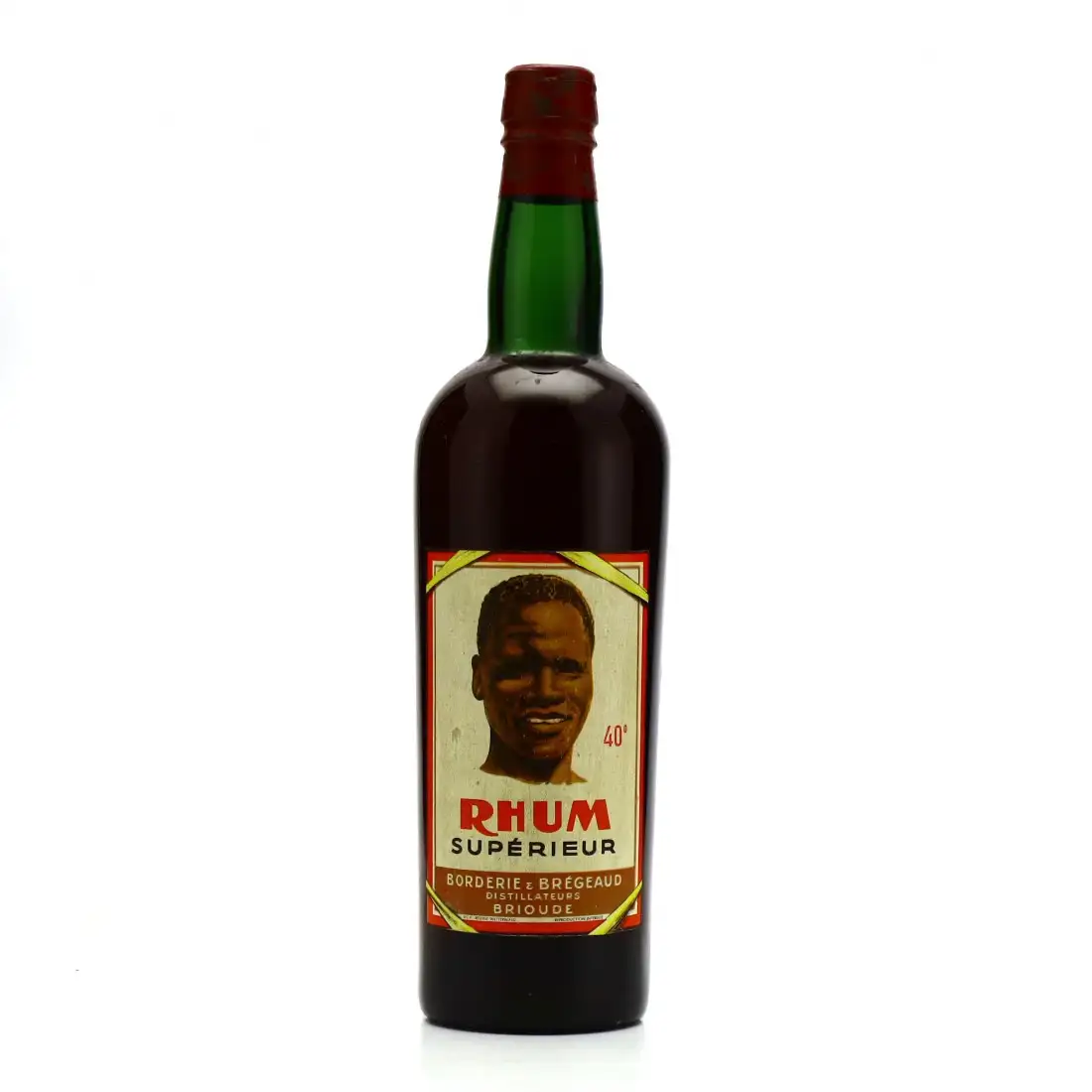 Bottle of Borderie and Bregeaud Rhum Superieur (1950s)