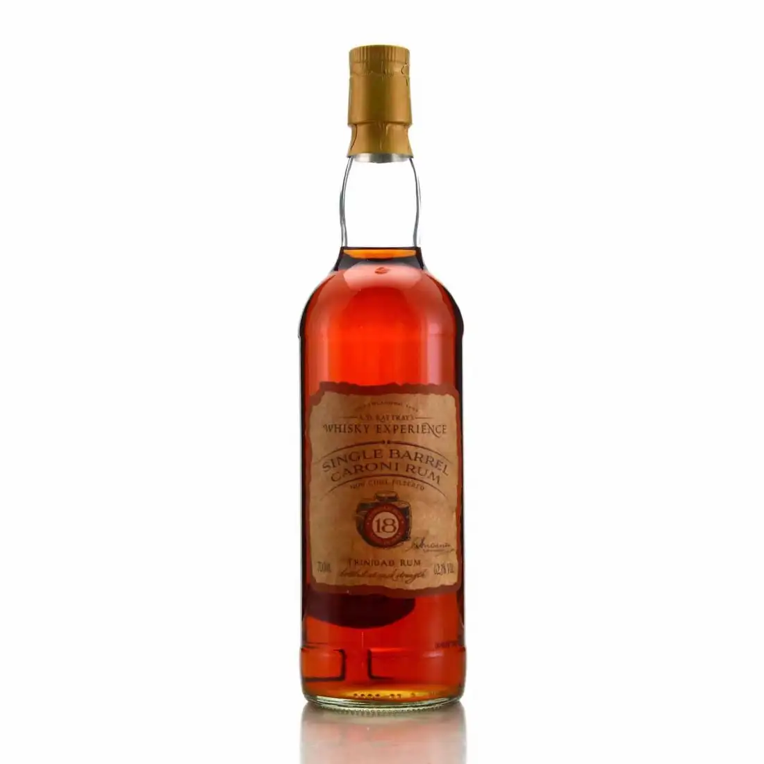 Bottle of A.D. Rattray Caroni Single Barrel Caroni Rum (Whisky Experience) 1997