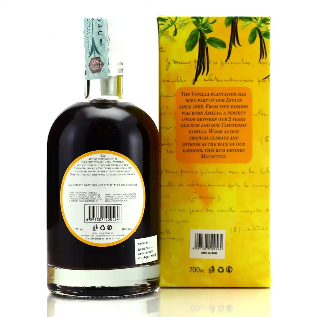 Hochauflösendes Bild von Labourdonnais AMELIA Rum Ruby Port Cask