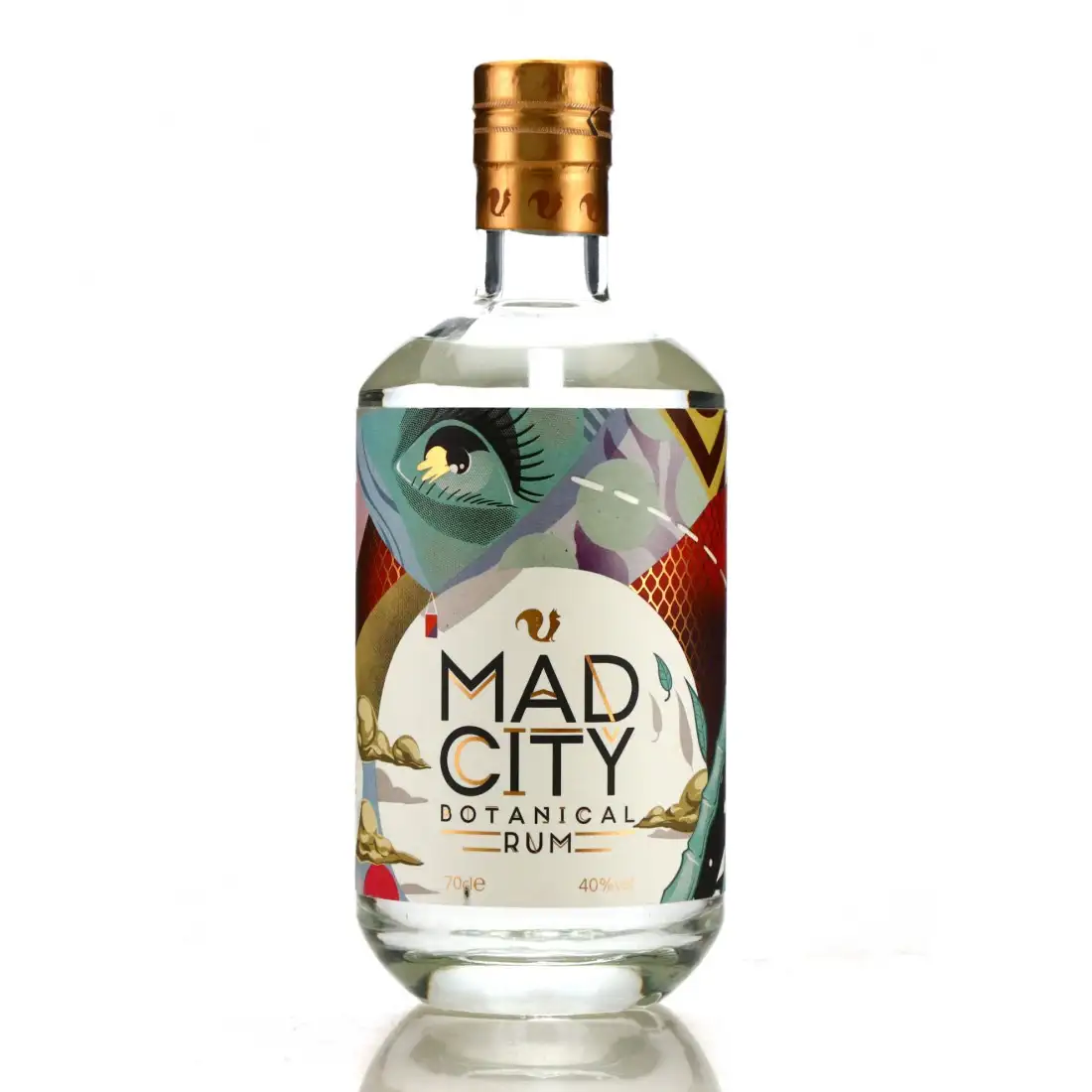 Bottle of Mad City Botanical Rum