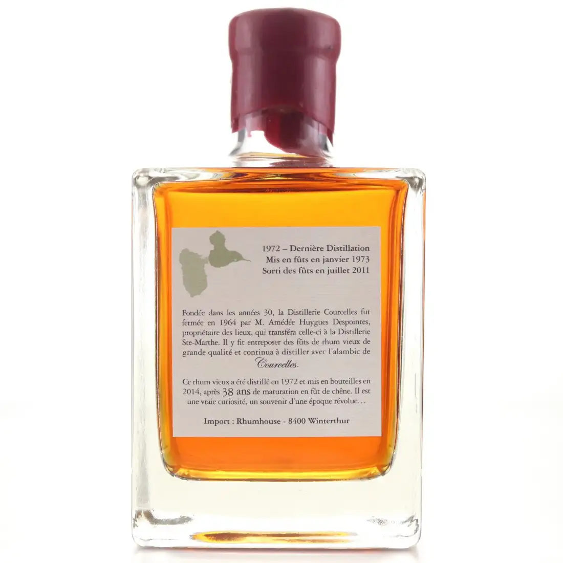 Hochauflösendes Bild von Rhum House Domaine de Courcelles Rhum Vieux Édition 2014 1972