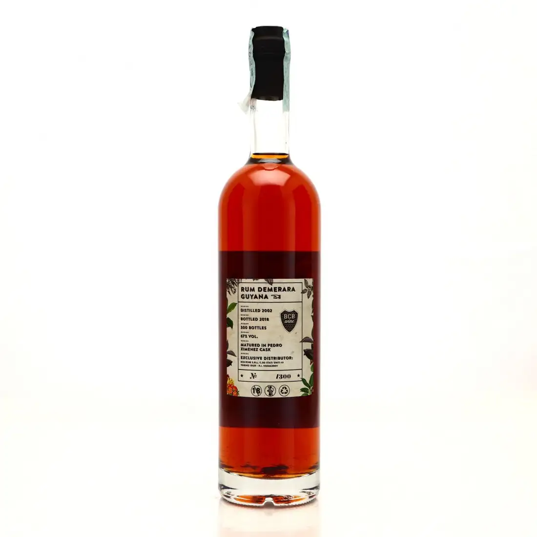 Hochauflösendes Bild von BCB Wines Diamond Gran Torino Demerara Rum 2002