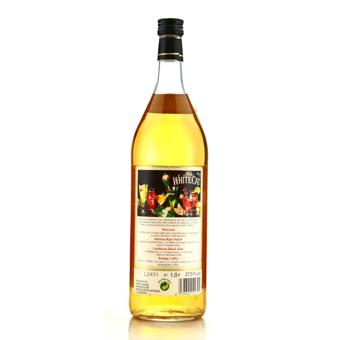 Hochauflösendes Bild von Hansen White Cat West Indies Dark Rum