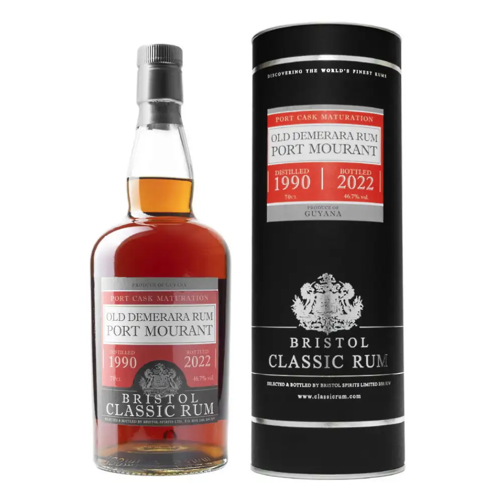 Bottle of Bristol Diamond (Port Mourant) Old Demerara Rum (Port Cask Maturation) 1990