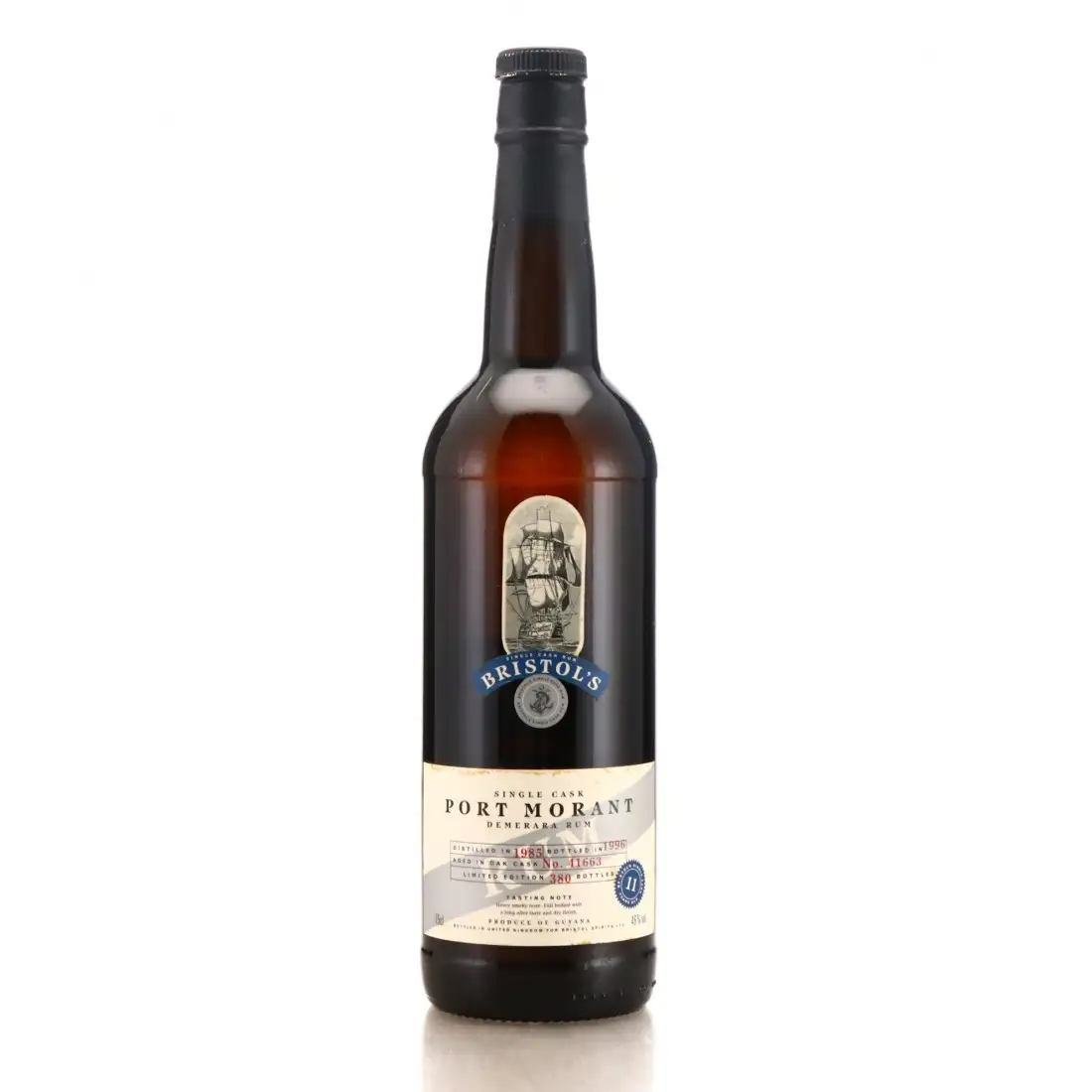 Hochauflösendes Bild von Bristol Port Mourant Single Cask Demerara Rum 1985