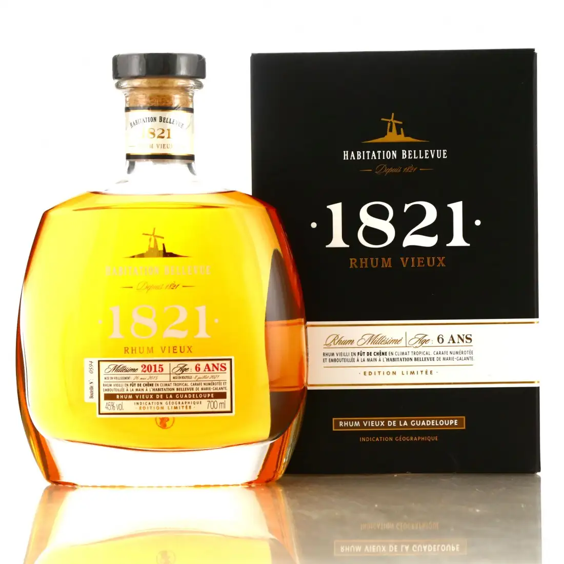 Bottle of Bellevue Rhum Vieux 1821 2015