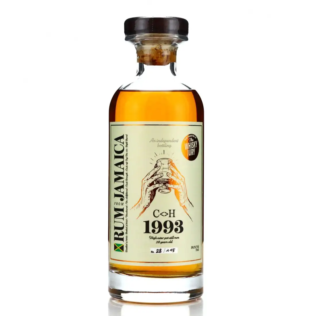 Bottle of The Whisky Jury Hampden Spiritsproject Rum from Jamaica C<>H 1993