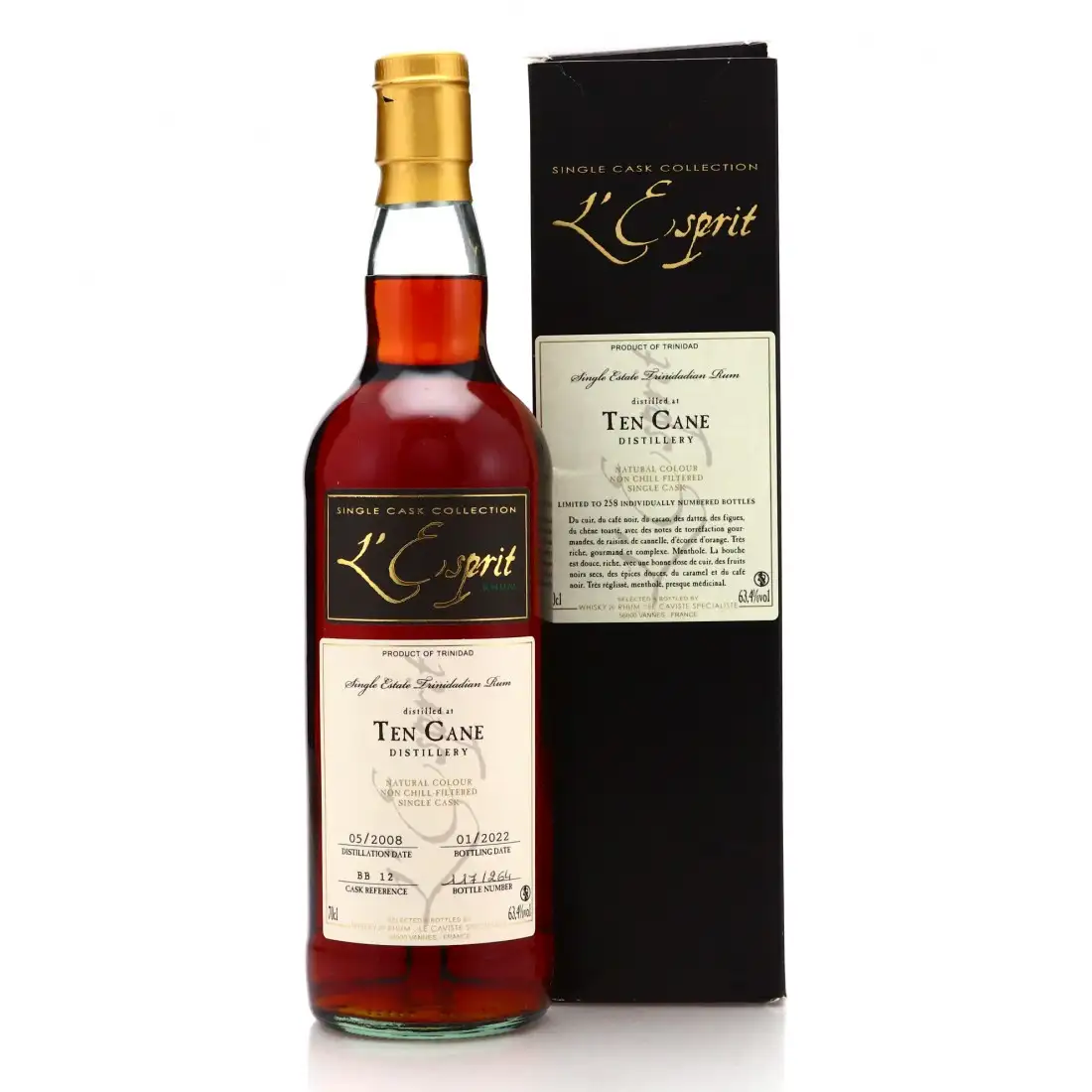 Bottle of Whisky & Rum Ten Cane L‘Esprit Ten Cane 2008