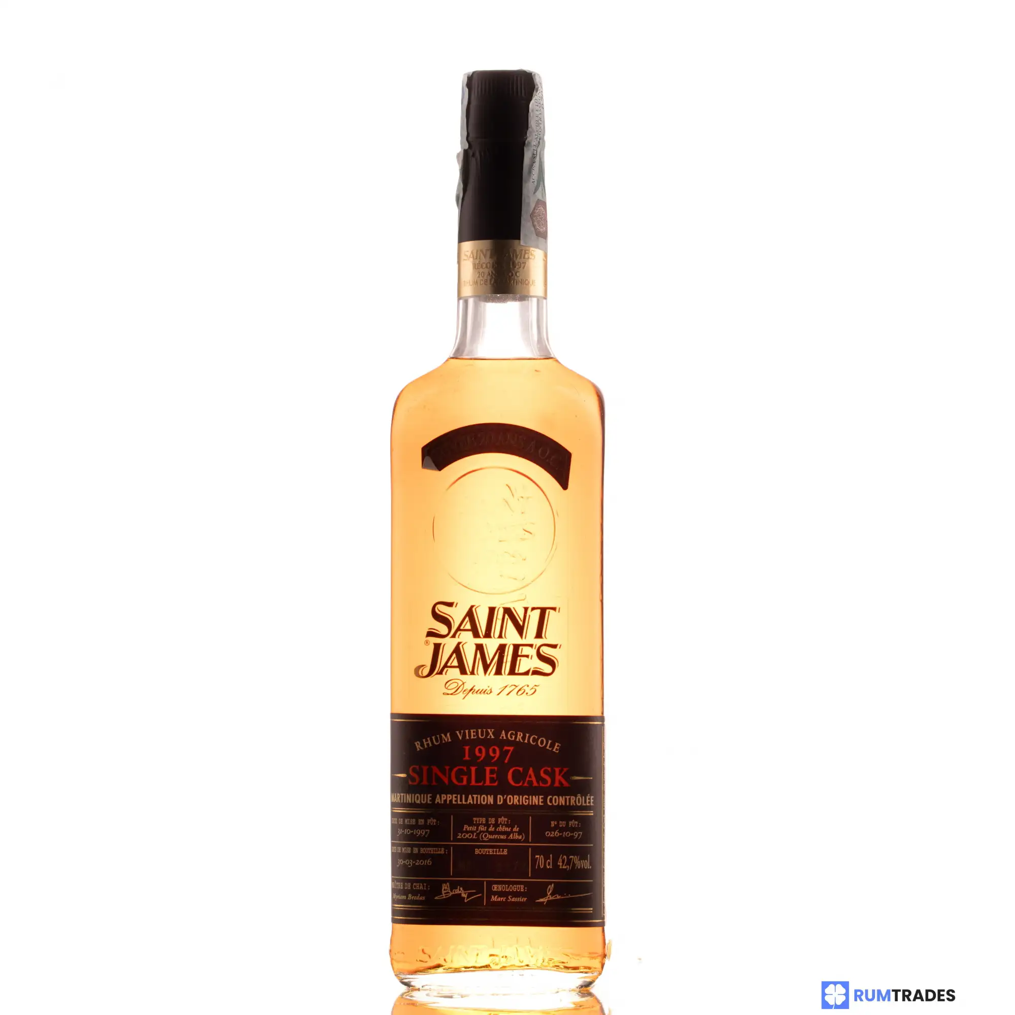 Hochauflösendes Bild von Saint James Single Cask 1997