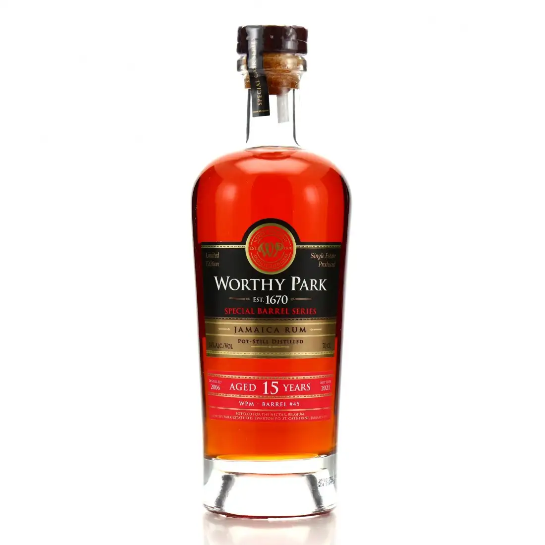 Bottle of Worthy Park Special Barrel (Bottled for The Nectar Belgium) WPM 2006