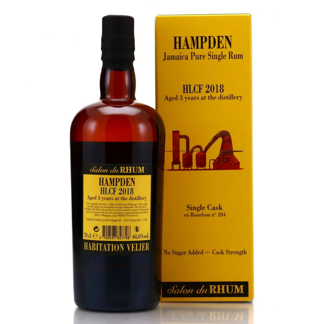 Hochauflösendes Bild von Habitation Velier Hampden Single Cask Salon du Rhum HLCF 2018