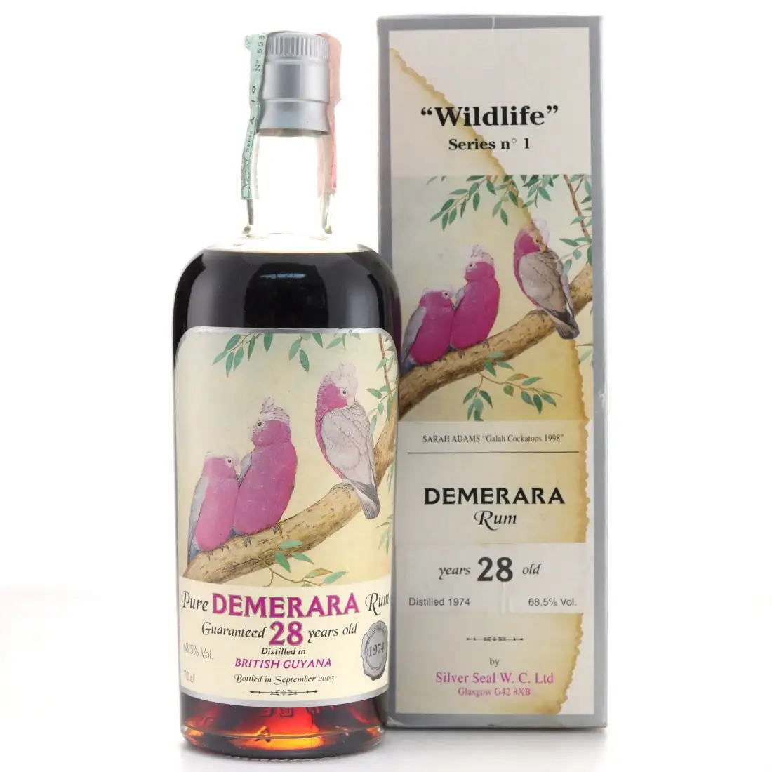 Bottle of Silver Seal Demerara Rum Wildlife Series No. 1 1974