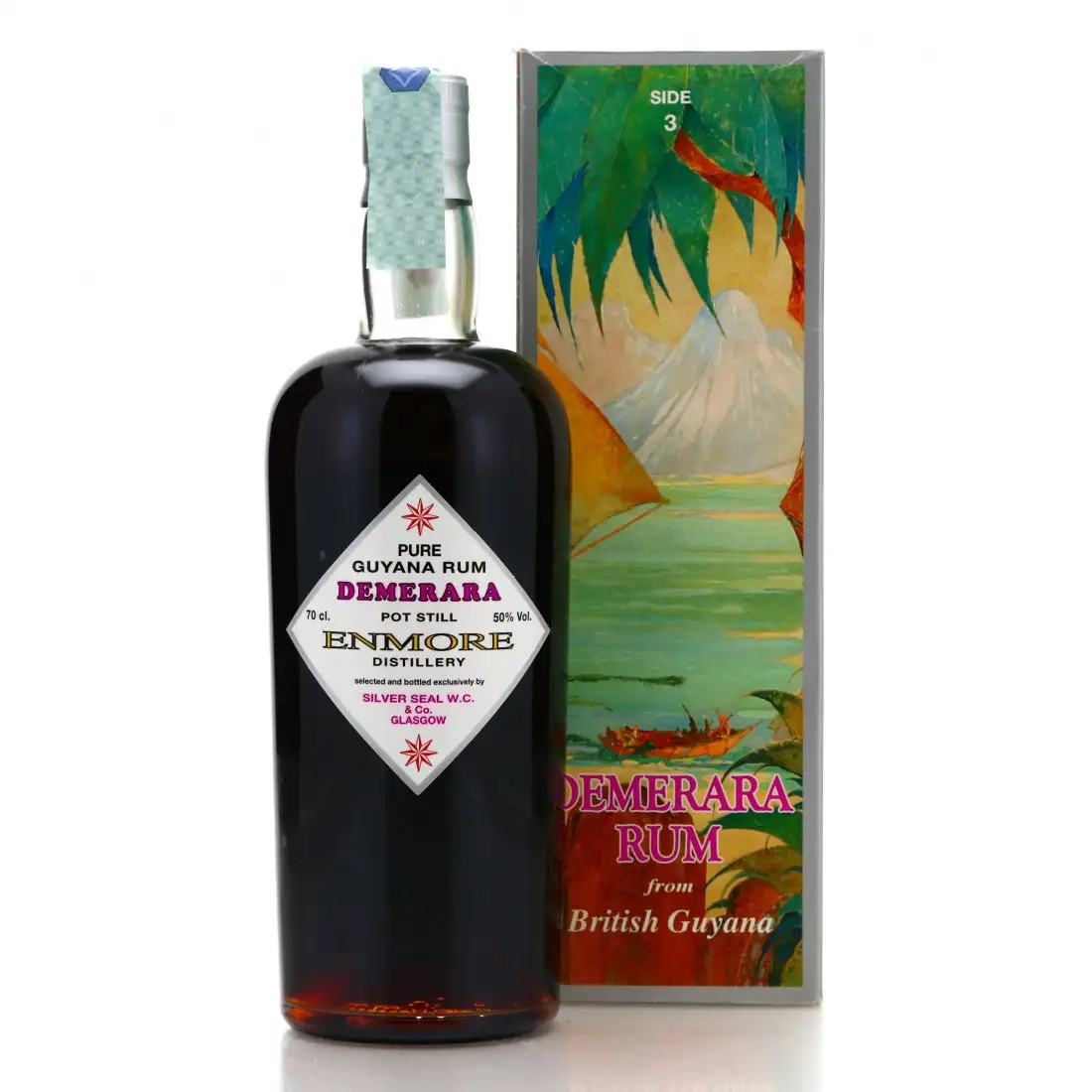 Hochauflösendes Bild von Silver Seal Enmore Demerara Rum Special Reserve Cigar Choice 1975