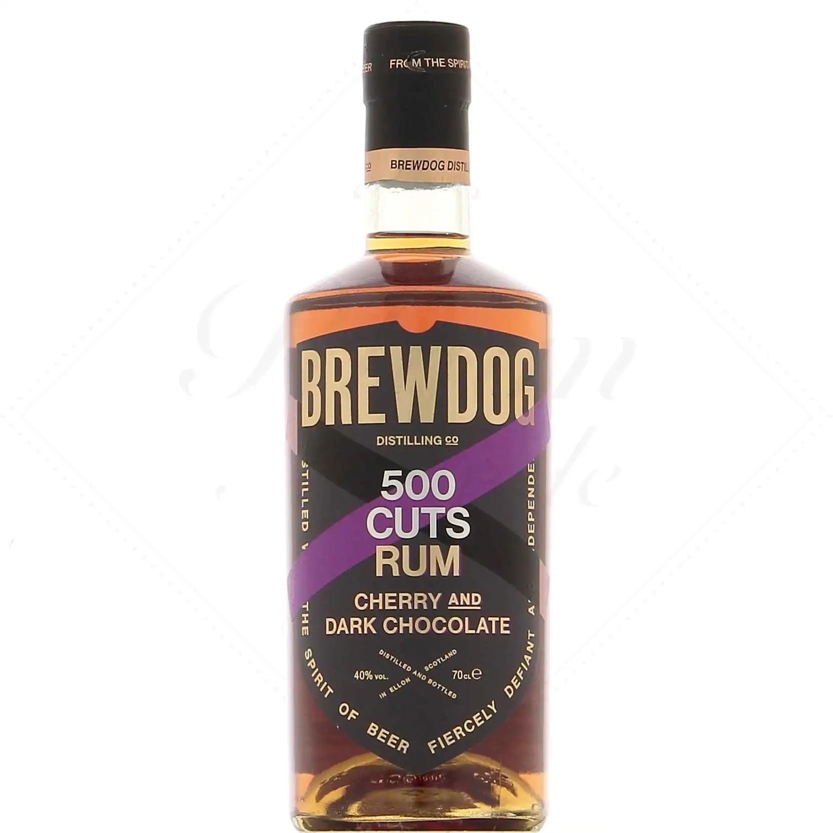 Bottle of Brewdog Distilling Co. Brewdog 500 Cuts Rum - Cherry and Dark Chocolate