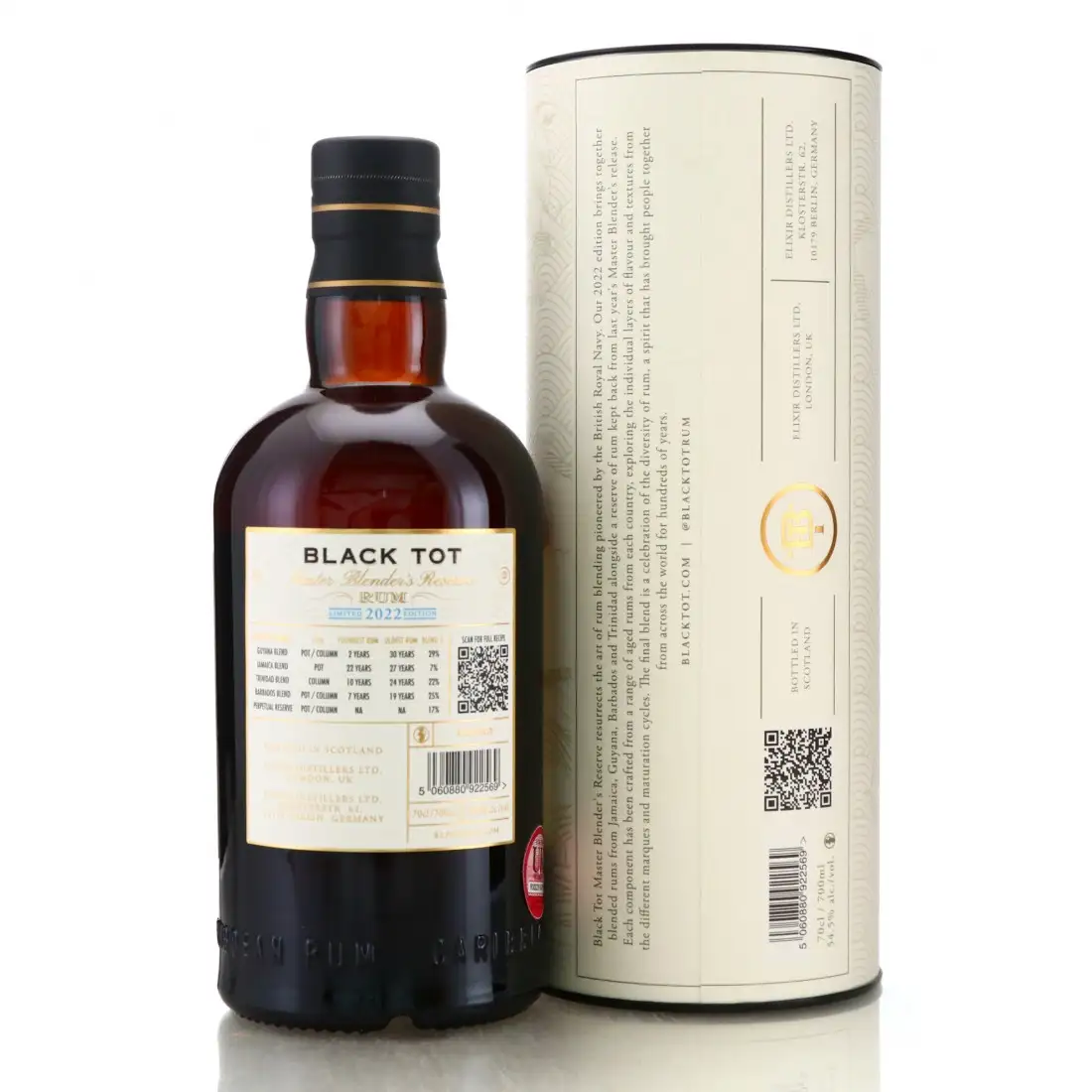 Hochauflösendes Bild von Elixir Distillers of London Black Tot Rum Master Blender’s Reserve 2022
