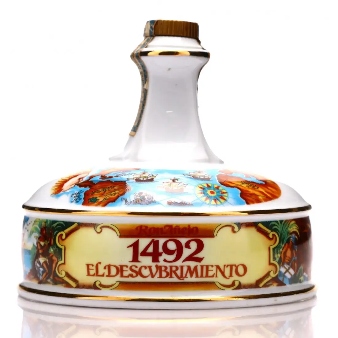 Bottle of El Descubrimiento La Florida Ceramic Decanter 1942