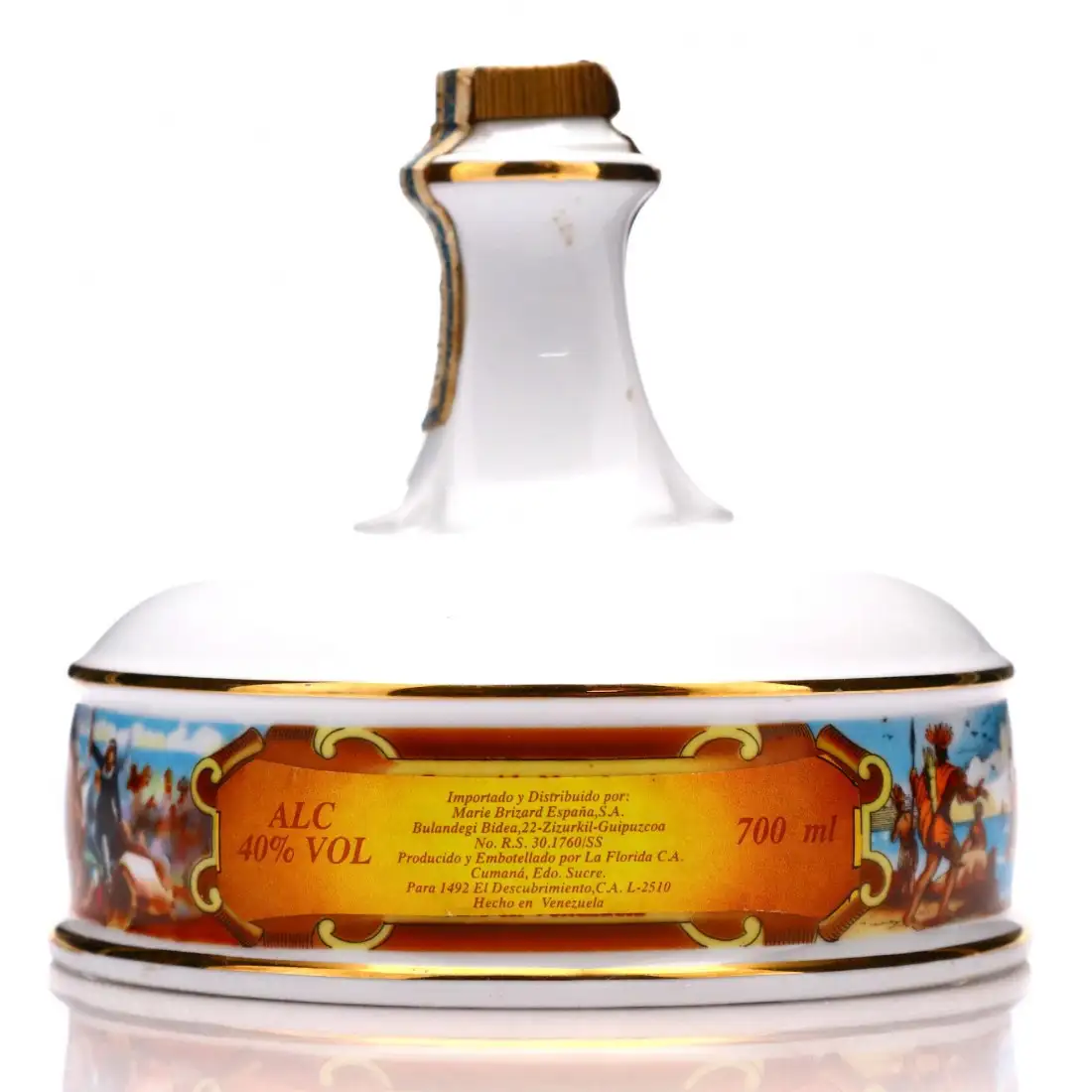 Hochauflösendes Bild von El Descubrimiento La Florida Ceramic Decanter 1942