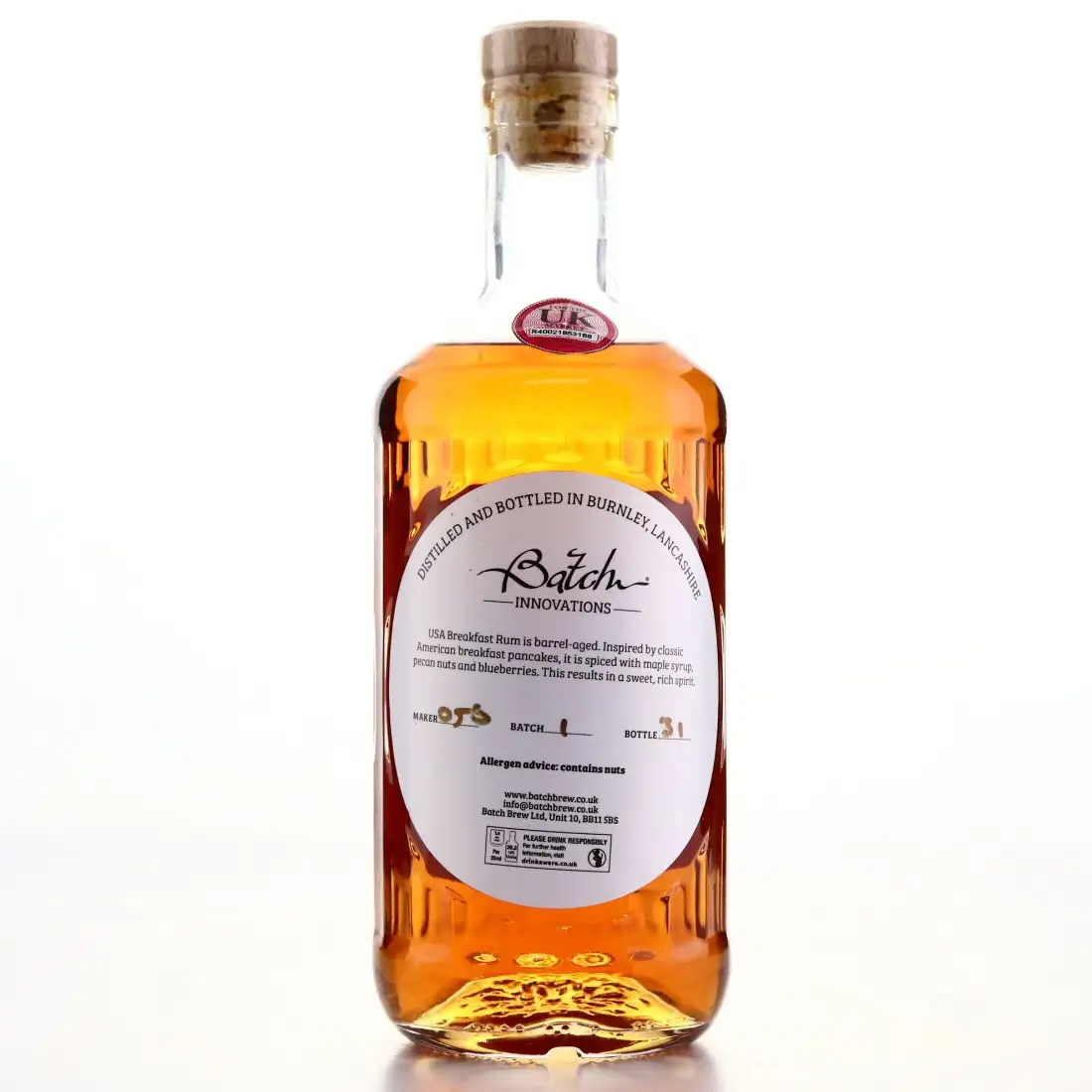 Hochauflösendes Bild von Batch Innovations USA Breakfast Rum 2018