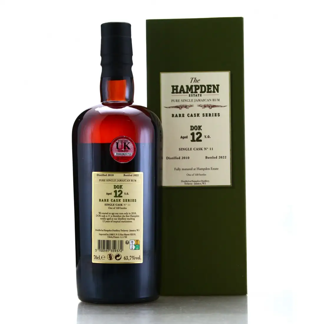 Hochauflösendes Bild von Velier Hampden Rare Cask Series DOK 2010